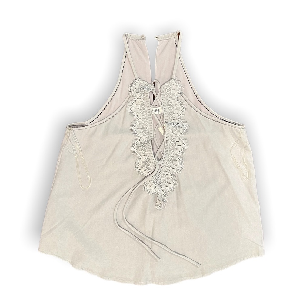 Lace High neck tank top